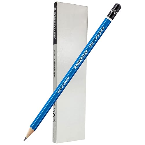 STAEDTLER Mars Lumograph 2B Graphite Art Drawing Pencil 6 Pencils