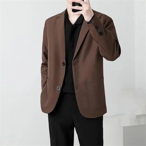 Men Single Breasted Suit Jackets Slim Fit Casual Sport Coats Solid Color Blazer Coat2