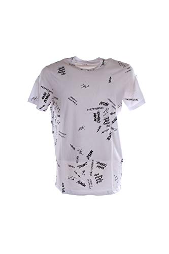 A|X Armani Exchange Men's Slim Fit Print Crewneck Cotton Graphic Tee, White All Over Rock, XL
