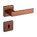 Produktbild JUVA Türgriff Zimmertür Drückergarnitur Aluminium Türklinke eckig Türdrücker-Garnitur Zimmertür | BB - Buntbart | PUSH 1317 | Antik Bronze Kupfer matt | 1 Paar - Türbeschläge Vintage für Innentüren