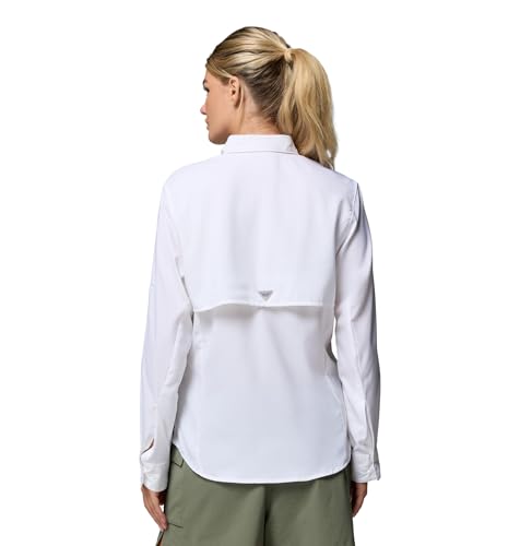 Columbia Womens PFG Tamiami II Long Sleeve Fishing Shirt, White, 2X - image 2