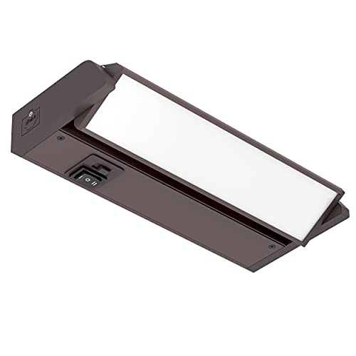 Image of GETINLIGHT 9-Inch Swivel LED Under Cabinet Light, 3-CCT Selectable, Bronze