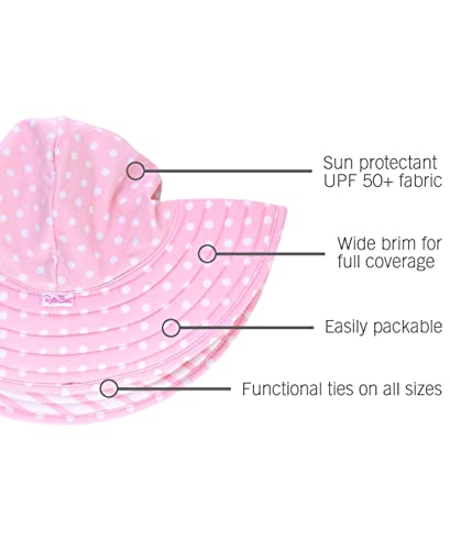 Image of RuffleButts Baby /Toddler Girls UPF 50+ Sun Protective Wide Brim Swimwear Sun Hat