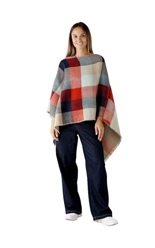 Image of Women's Shawl Wrap Poncho Ruana Cape Cardigan Sweater Open Front for Fall Winter Spring
