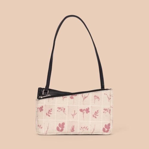Image of ZOUK Kiya Small Shoulder Bag for Women - Dual-Sided Shoulder Bag with Criss-Cross Design| Handcrafted Purse with Dual Zipper Compartments & Water-Resistant Lining | Auroville Amethyst