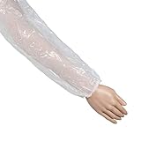 WORK-INN PE Ärmelschoner in Weiß | 100 Stück - 40 x 20 cm | elastischer Bund an beiden Öffnungen | schützt Kleidung sowie Haut vor Schmutz | atmungsaktives & wasserdichtes Polyethylen | latexfrei