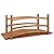 GOLINPEILO 5 ft Solid Firwood Garden Bridge, Wooden Bridge for Outside Small Arc Pond Bridge Footbridge with Safety Railings for Yard, Outdoor, Garden Bridge Decoration 55.1"x23.6"x23.6"