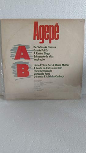 Lp Agepê - De Todas as Formas 1986 - Disco de Vinil