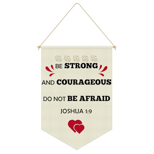 Bible Verses for Nursery Decor Inspirational Christian Wall Hanging Pennant Flag Kids Bible Verses Wall Decor for Baby Boys Girls Nursery Playroom Bedroom Christmas Birthday Gift Linen Cotton Flag