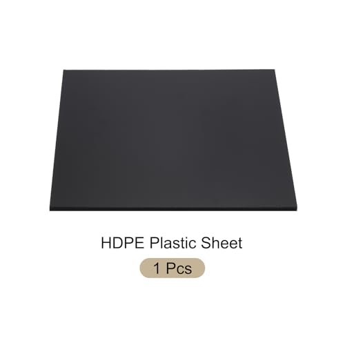 Image of 6 inch x 6 inch x 1 /8 inch HDPE Plastic Sheet, High Density Polyethylene Sheet Cutting Board Black Solid Block, [for DIY, Home Floor]
