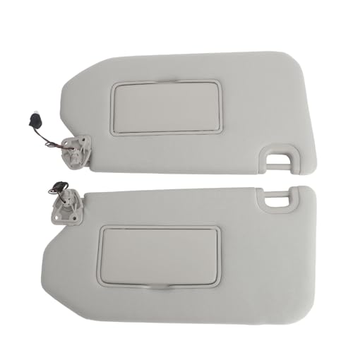 ZONFANT Grey Left Driver & Right Passenger Side Sun Visor with Lamp Without Sunroof Compatible with Infiniti Nissan Vehicle 2014-2017 QX60 JX35 2013-2018 Pathfinder Replace#96401-9PB0A 96400-9PB0A