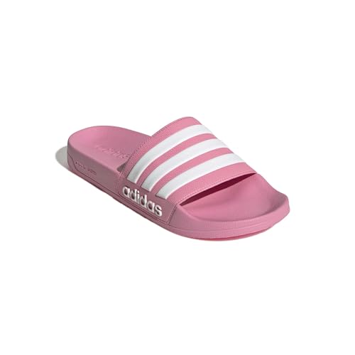 Image of adidas Women ADILETTE SHOWER Synthetic Swim Slide FTWWHT /GOLDMT /BOGOLD | LUT50