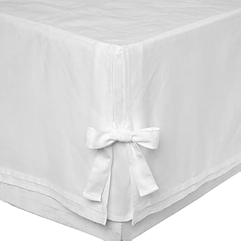 Laura Ashley Home - Queen Bedskirt with Ties and Split Corners Cover