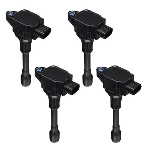 Image of UF549 Ignition Coil Pack Compatible with Nissan Sentra Altima Cube Pathfinder Rogue Versa NV200 Compatible with INFINITI FX50 M56 QX60 1.8L 2.0L 2.5L L4 C1696 5C1753 1788369 (4 Pack)
