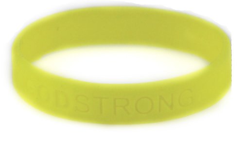 Godstrong 8020006 3 Pieces Yellow Size Small Embossed Silicone Band Eph. Ephesians 6:10-11