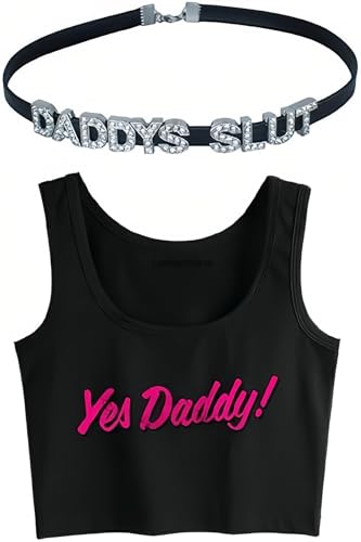 DADDY'S Choker Necklaces,Rhinestone Chokers For Women Honey Princess Hotwife,Cute Sexy Dad Collar For Girls,Letters Artifical Crystal Necklace,Faux Leather Rhinestone Daddy Chokers Jewelry, Faux4