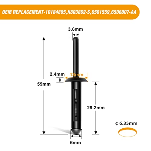 image for GOOACC 50Pcs 1/4