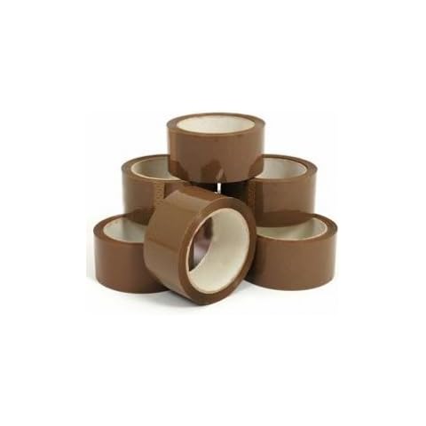 6 x Pro Plast Branded ® Extra Wide 3" Brown Packing Parcel Tape 72mm x 66M Cover