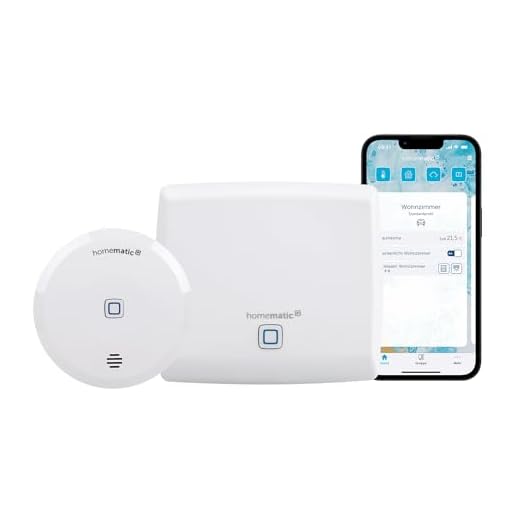 Homematic IP Smart Home Access Point + Wassersensor, Wassermelder für zuverlässige Alarmierung per Sirene und Push-Benachrichtigung in der Smartphone-App bei Feuchtigkeit und Wasser