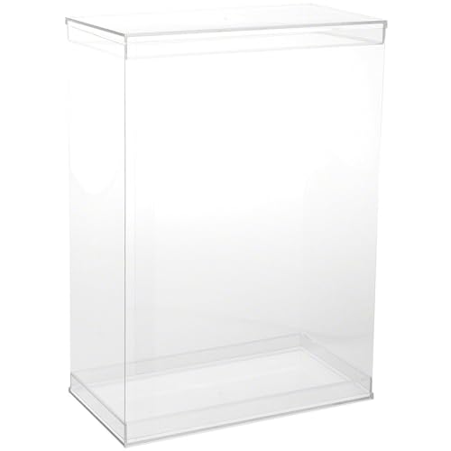 DollSafe Deluxe Clear Folding Display Case with Acrylic Top and Base for 11-12 inch Dolls or Action Figures, 9.5' W x 5' D x 13' H