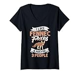 Photo Gallery donna fennec fox animali divertenti volpi rosse africane maglietta con collo a v Photo Gallery donna fennec fox animali divertenti volpi rosse africane maglietta con collo a v