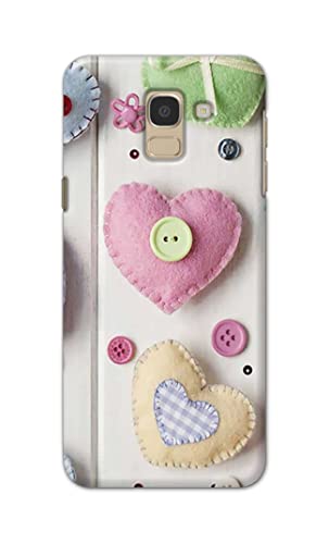 Image of PRINTFIDAA Heart Shape Hard Back Cover for Samsung Galaxy J6 (2018) (5.6 inch) / Samsung On 6 (2018), J600F / DS Back Cover -(P6) KAT1010