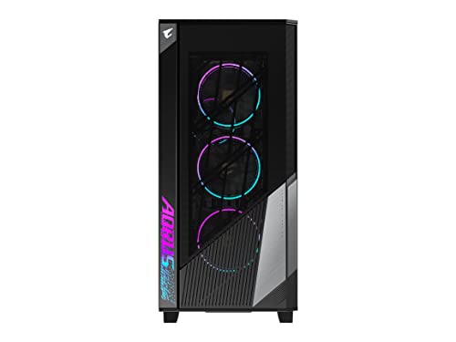 Image of GIGABYTE AORUS C500 Glass - Black Mid Tower PC Gaming Case, Tempered Glass, USB Type-C, 4X ARBG Fans Included (GB-AC500G ST)