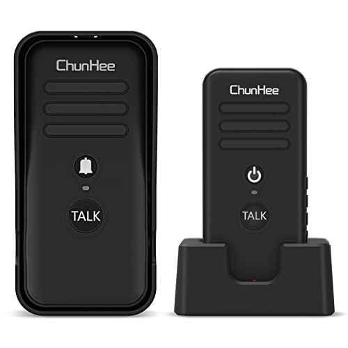 ChunHee Wireless Intercom Doorbells System for Home, Rechargeable Wireless Intercom for House Apartment Classroom, 14 Channels 1/2 Mile Long Range Room to Room Communication, 4 Volume Levels ChunHee Wireless Intercom Doorbells System for Home, Rechargeable Wireless Intercom for House Apartment Classroom, 14 Channels 1/2 Mile Long Range Room to Room Communication, 4 Volume Levels