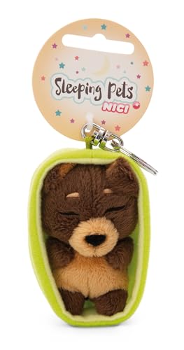 NICI Schlüsselanhänger Sleeping Pets Hund dunkelbraun
