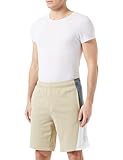 Logo imprimé ton sur ton Champion Legacy Athleisure Color Block Heavy Spring Terry Bermuda Shorts, Beige/Gris Clair, S Homme