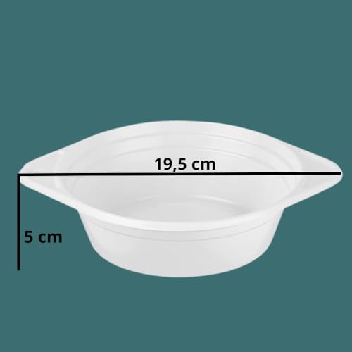 RAGO® Ciotole plastica da 500 ml I Set di 100 pezzi I Riutilizzabile Ciotole per zuppa I Ciotole per feste I Ciotole da portata Bianco - immagine 4