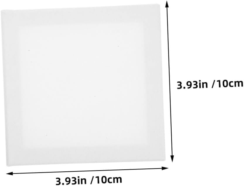 36pcs White Cotton Canvas Panels Set for Painting, Square Oil Painting Boards Linen Frame, Blank Canvas and Students’ DIY Art Projects
