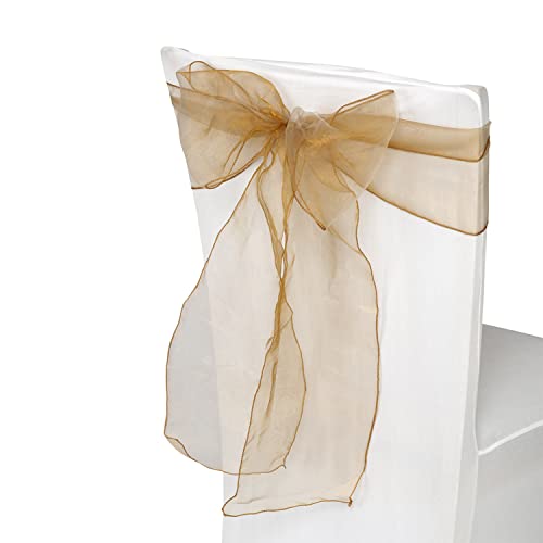 Wedding Decor Organza Sashes Chair Cover Bows Wider Fuller Ribbon for Wedding Birthday Party Decoration- 17cm x 280cm 100 Pcs