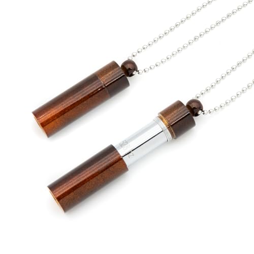 528 Hz Meditation Necklace Breathing Frequency Sound Healing Device by Adjusting The Breathing for Anxiety & Stress Relief Mindfulness (Brown)