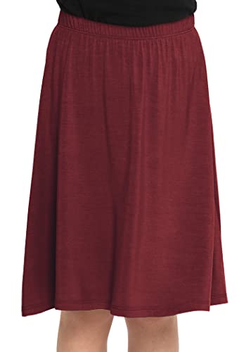 Image of STRETCH IS COMFORT Girls Skirts Flowy A Line Knee Length and Ankle Length | Elastic Waist, Kids School Skirt, Girls Maxi Skirt, Black Skirt For Girls, Faldas Para Ninas, Girls Long Skirt, Long skirts