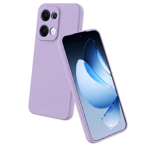 Image of Back Cover for Oppo Reno13 5G | Full Camera Protection | Premium Liquid Silicon Case | Flexible Bumper Case for Oppo Reno13 5G (Purple)