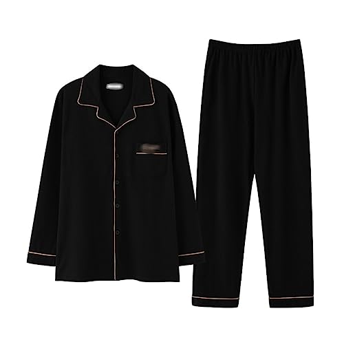 Pajamas Men's Autumn Long Sleeve Plus Size Men's Loungewear Thin Section Cotton Suit