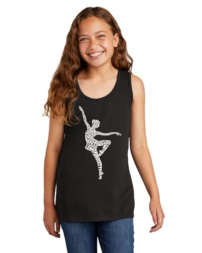 Threadrock Girls Dance Ballerina Typography Word Art Youth Tank Top3