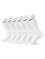 Nike Men’s Everyday Cushion Crew-trainingssocken (6 Paar), White/Black, L