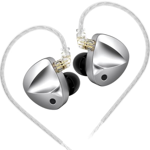 KZ DFi Tuable IEM Eabuds �I�[�f�B�I�}�j�A�p KZ HiFi Dyanmic�h���C�o�[ �C���C���[���j�^�[ �d�ቹ�C���C���[�w�b�h�z�� �X�e���IDJ�C���z�� (�X�C�b�`�Ȃ��V���o�[�A�}�C�N�Ȃ�)