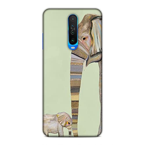 Image of Printed Mobile Back Hard Case Cover for Xiaomi Poco X2 / Xiaomi Redmi K30 / Xiaomi Redmi K30 5G | Elephants, Cute Baby Elephant, Traditional-2189