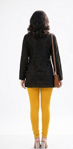 Image of Thrifty Thread Women's Cotton Full Length Leggings | Soft & Comfortable Leggings | High Waist | Regular Fit