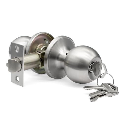 XIUDI Entry Door Knobs with Lock and Key,Ball...