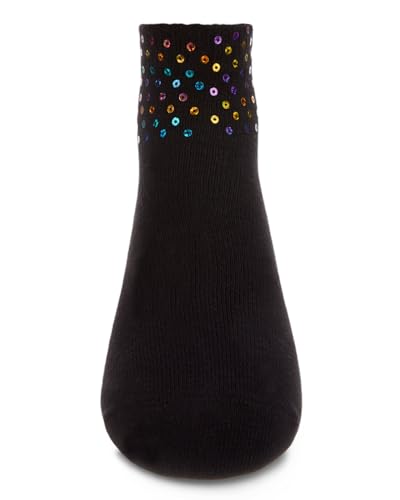 MeMoi Multicolor Sequin Cotton Blend Girls Anklet Sock2