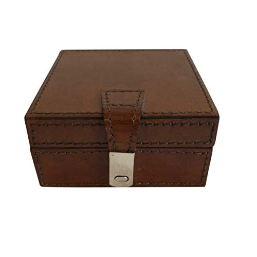 Preisvergleich Produktbild COFUR Schatulle Schmuckschatulle Organizer Leder braun Gr. 1