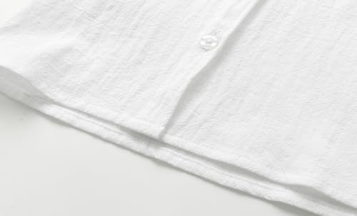 Image of LittleSpring Girls Button Down Shirt with Peter Pan Collar Tie Bow Blouse