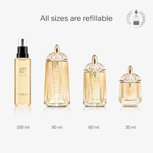 MUGLER Alien Goddess, Eau de Parfum, Women's Perfume, Floral, Oriental and Woody Aroma, Magnetic Fragrance, Refillable, 60ml