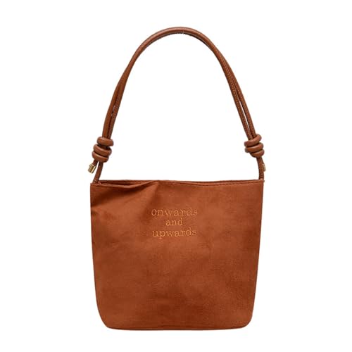 Bolsa feminina, bolsa de ombro, bolsa hobo casual, bolsa transversal, bolsa casual, adequada para uso diário em viagens, Marrom