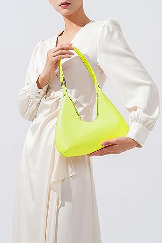 Image of Women's Crescent Shoulder Small Hobo Shoulder Bags for Women Fashion Wallet Underarm Clutch Handbag (Green)