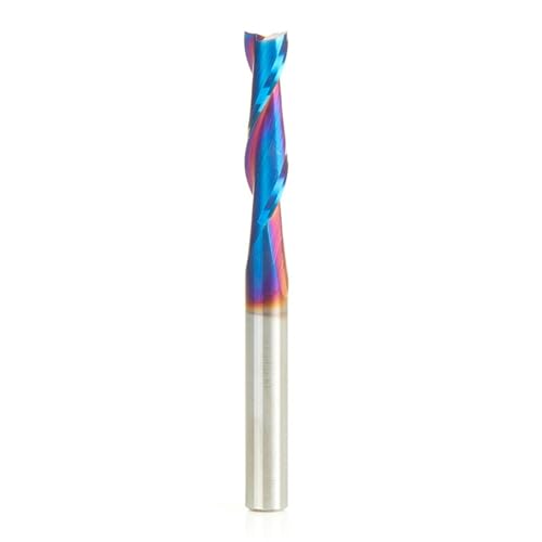 Amana Tool Spektra Extreme Tool Life Coated Solid Carbide Spiral Plunge Router Bit, 48120-K, 6mm Dia x 25mm CH x 6mm Shank 63mm Long Up-Cut
